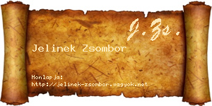 Jelinek Zsombor névjegykártya